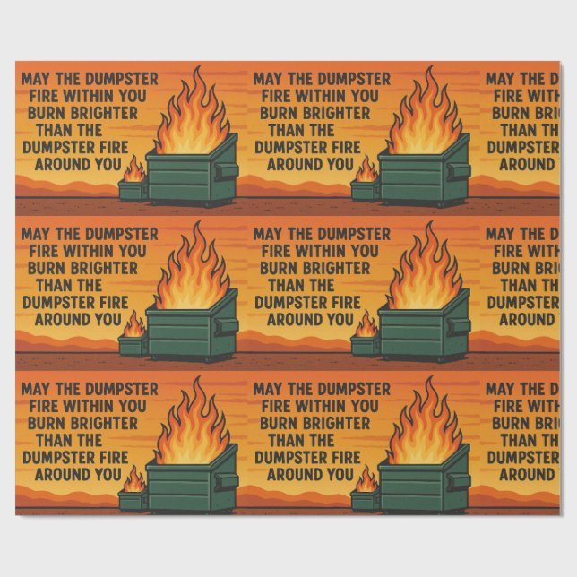 Papel De Regalo Envoltura de regalo de incendio de basurero (Superficie plana)