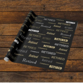 Papel De Regalo Envoltura de regalo de jubilación