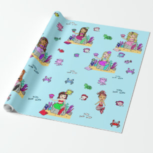 Papel De Regalo Envoltura de regalo de la Sirena y las Criaturas d