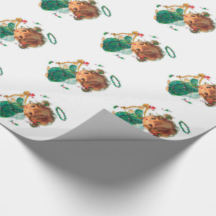 Papel De Regalo Envoltura de regalo de Navidad/Ángel y arpa