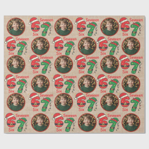 Papel De Regalo Envoltura de regalo de Navidad con foto personaliz