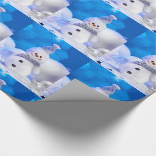 Papel De Regalo Envoltura de regalo de Navidad/Muñeco de nieve