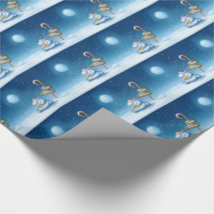 Papel De Regalo Envoltura de regalo de Navidad/Oso polar de Navida