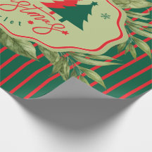 Envoltura de regalo de Navidad personalizada con n