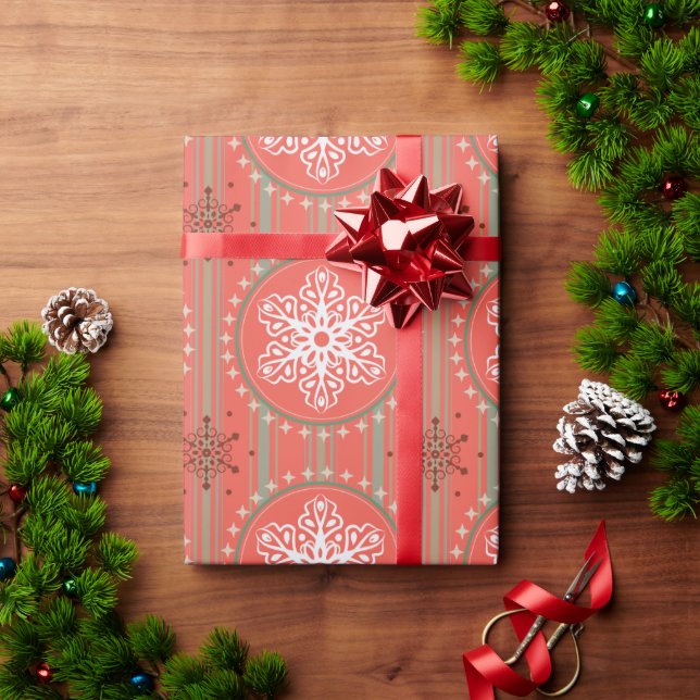 Papel De Regalo Envoltura de regalo de Navidades verdes bonitos (Regalo de vacaciones)