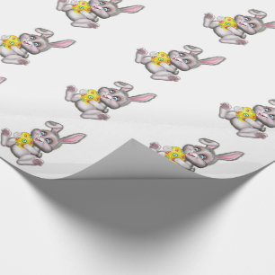 Papel De Regalo Envoltura de regalo de Pascua/ Conejo y Huevo