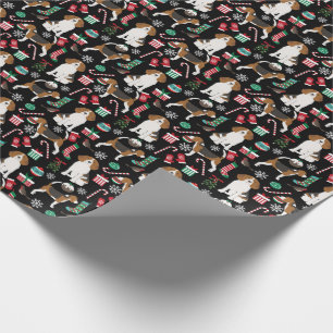 Papel De Regalo Envoltura de regalo de perro Navidad beagle
