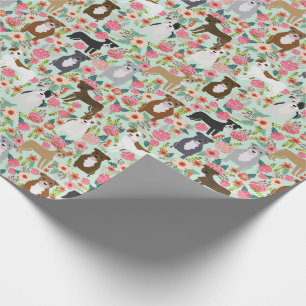 Papel De Regalo Envoltura de regalo de Pitbull Florals