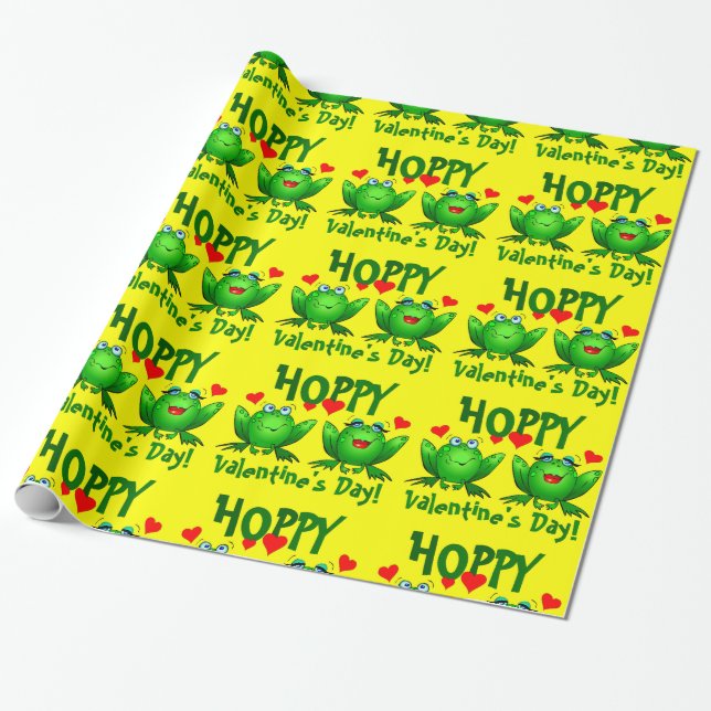 Papel De Regalo Envoltura de regalo de ranas de dibujos animados d (Desenrollado)
