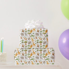 Papel De Regalo Envoltura de regalo de Safari Animals Adorable Sto