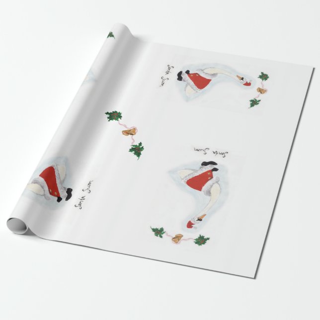 Papel De Regalo Envoltura de regalo de Santa Swan (Desenrollado)