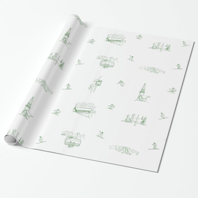 Papel De Regalo Envoltura de regalo de Stratton Toile - verde (Desenrollado)