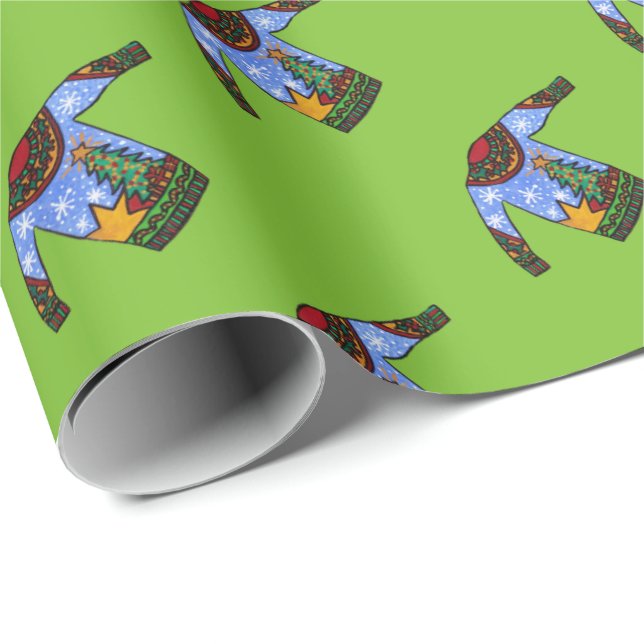 Papel De Regalo Envoltura de regalo de suéter feo (Esquina del rollo)