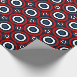 Papel De Regalo Envoltura de regalo de toro-rojo,blanco,azul 2
