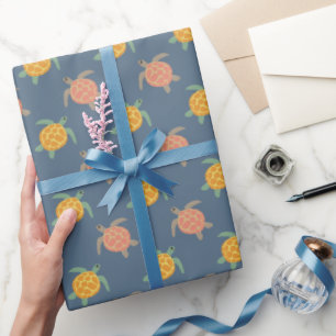 Papel De Regalo Envoltura de regalo de tortuga, Cumpleaños de tort