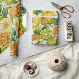Papel De Regalo Envoltura de regalo de verano de mezcla de frutas 