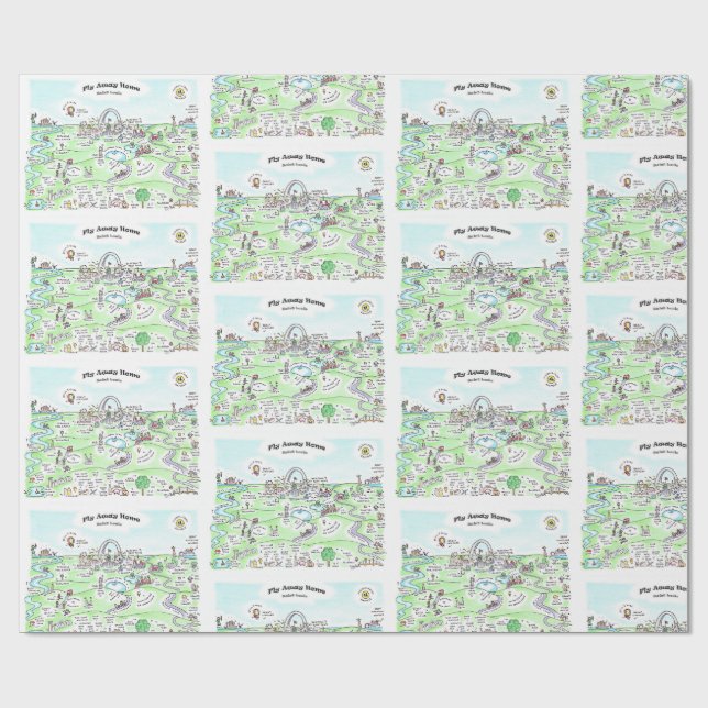 Papel De Regalo Envoltura de regalo de vuelta a casa (Superficie plana)