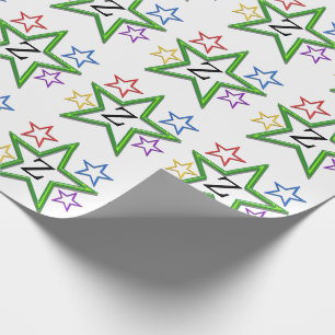 Papel De Regalo Envoltura de regalo - Estrellas con inicial