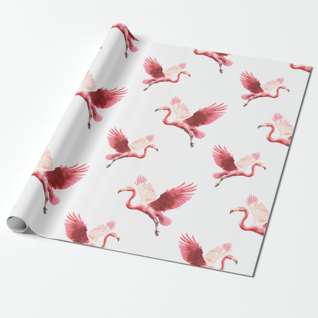 Papel De Regalo Envoltura de regalo Fanny Flamingo (Desenrollado)