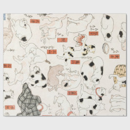 Papel De Regalo ENVOLTURA DE REGALO Gatos (1847-1850) IMPRESIÓN JA
