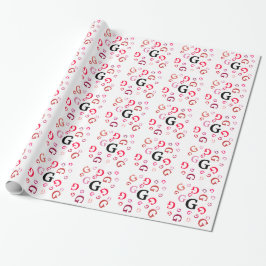 Papel De Regalo Envoltura de regalo - Letras de salto en rojos
