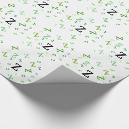 Papel De Regalo Envoltura de regalo - Letras despedazadas en verde
