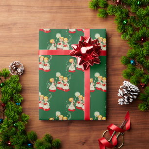 Papel De Regalo Envoltura de regalo navideño vintage de los años 5