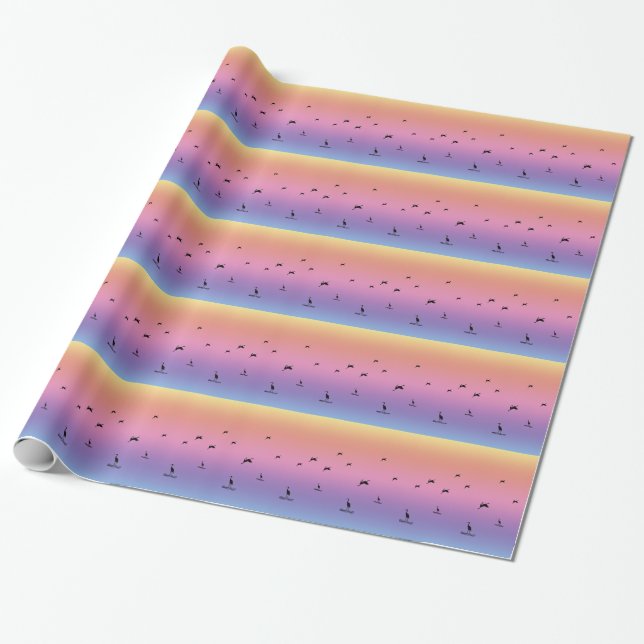 Papel De Regalo Envoltura de regalo - Pájaros en el crepúsculo (Desenrollado)