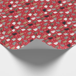 Papel De Regalo Envoltura de regalo para gatos Navidades