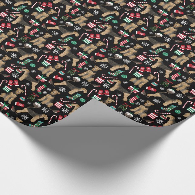 Papel De Regalo Envoltura de regalo para Navidades Airedale (Esquina)