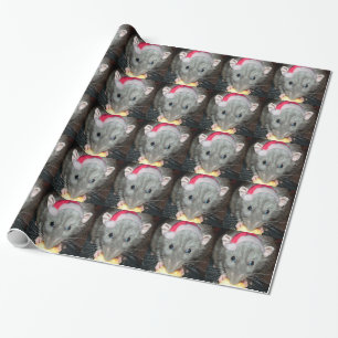 Papel De Regalo Envoltura de regalo para Navidades de rata de Sant
