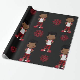 Papel De Regalo Envoltura de regalo para niños Navidades afroameri