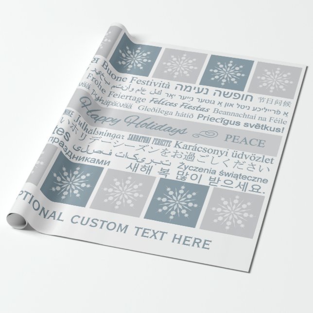 Papel De Regalo Envoltura de regalo para personalizados multilingü (Desenrollado)