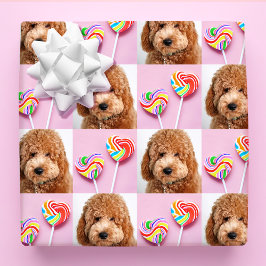Papel De Regalo Envoltura de regalo personalizada de 4 fotos con c