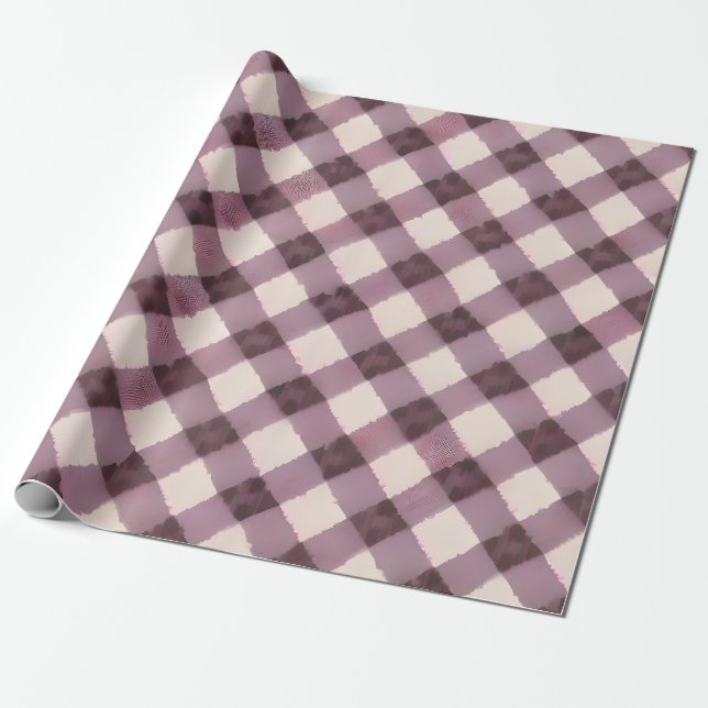 Papel De Regalo Envoltura de regalo rosa, lavanda y tostado marrón (Desenrollado)