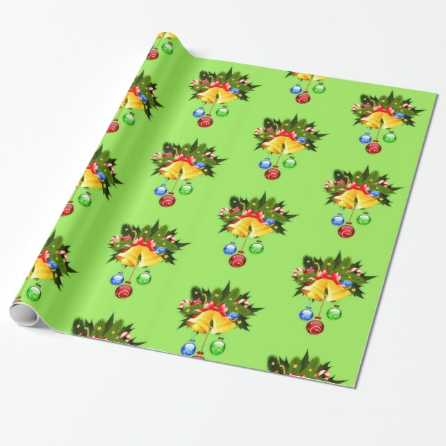 Papel De Regalo Envoltura de regalo sin costura para las campanas  (Desenrollado)