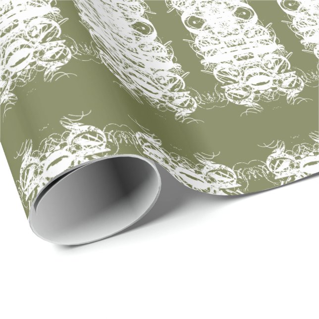 Papel De Regalo Envoltura de regalo verde y blanco para cualquier  (Esquina del rollo)