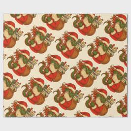 Papel De Regalo Envoltura de regalos de vacaciones de Santa Mahj