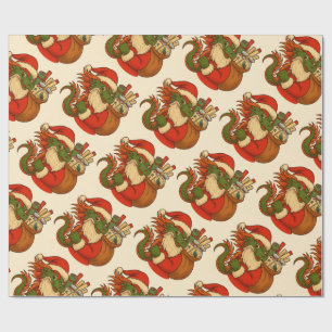 Papel De Regalo Envoltura de regalos de vacaciones de Santa Mahj