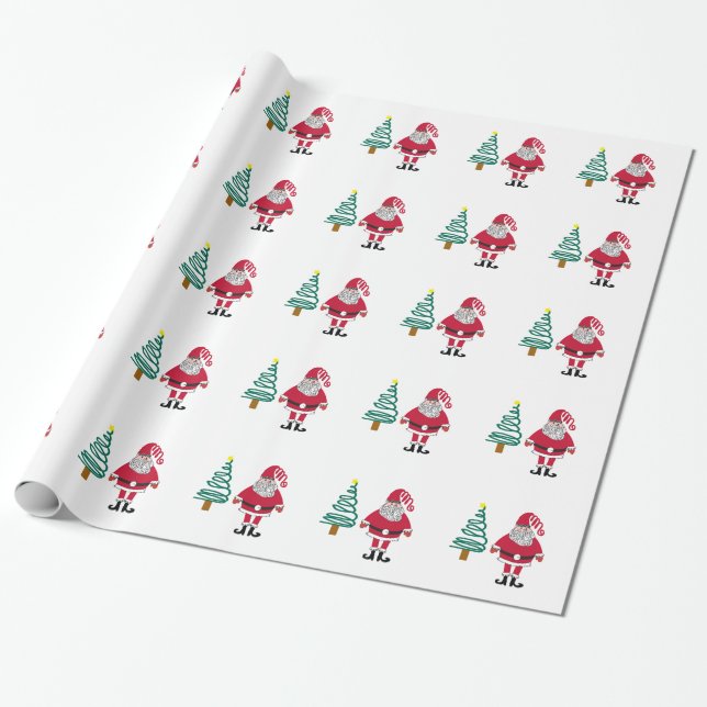 Papel De Regalo Envoltura de Santa (Desenrollado)
