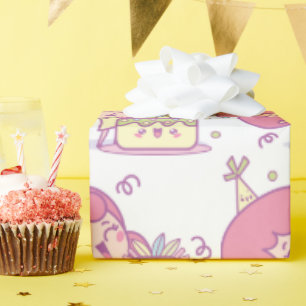 Papel De Regalo Envoltura Divertida para Regalo de Cumpleaños Tema