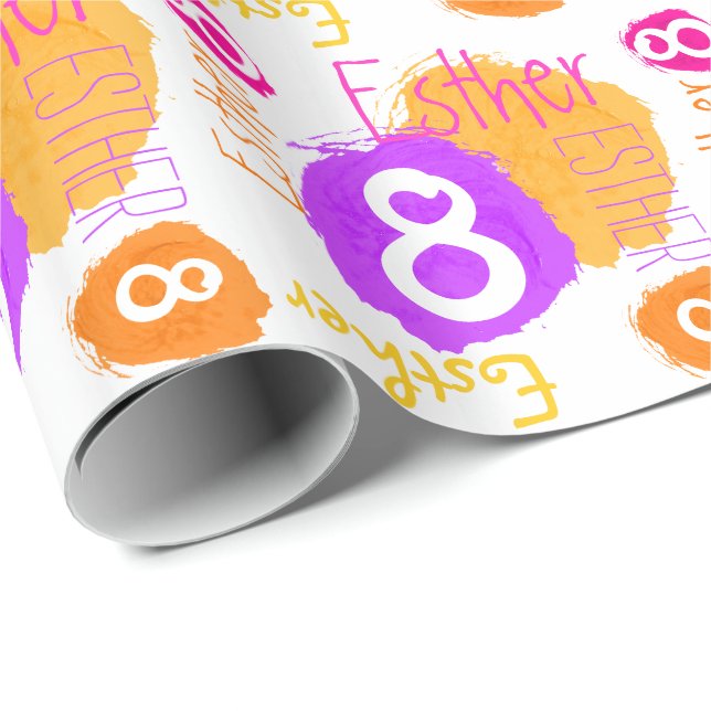 Papel De Regalo Envoltura personalizada de pintura de 8 años de Es (Esquina del rollo)