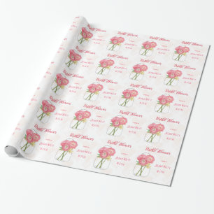 Papel De Regalo Envoltura personalizada de regalo de ducha de novi