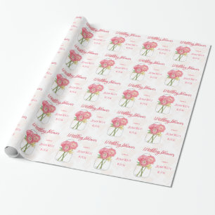 Papel De Regalo Envoltura personalizada de regalo de ducha mason J