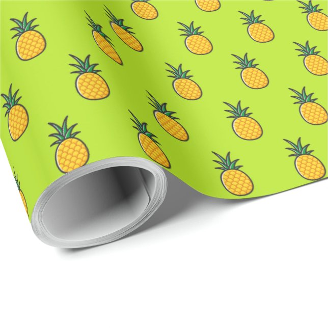 Papel De Regalo Envoltura personalizada de regalo de luau tropical (Esquina del rollo)