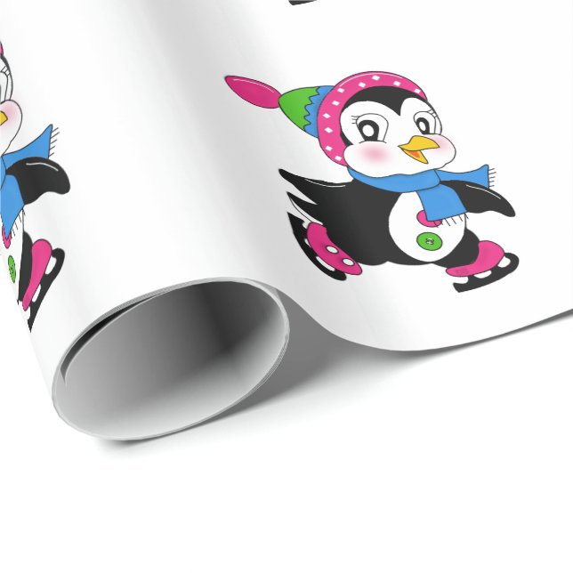 Papel De Regalo Envoltura/pingüinos de regalo para navidades (Esquina del rollo)