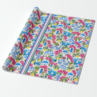 Papel De Regalo Envoltura Regalo Griega | Envoltura de Santorini