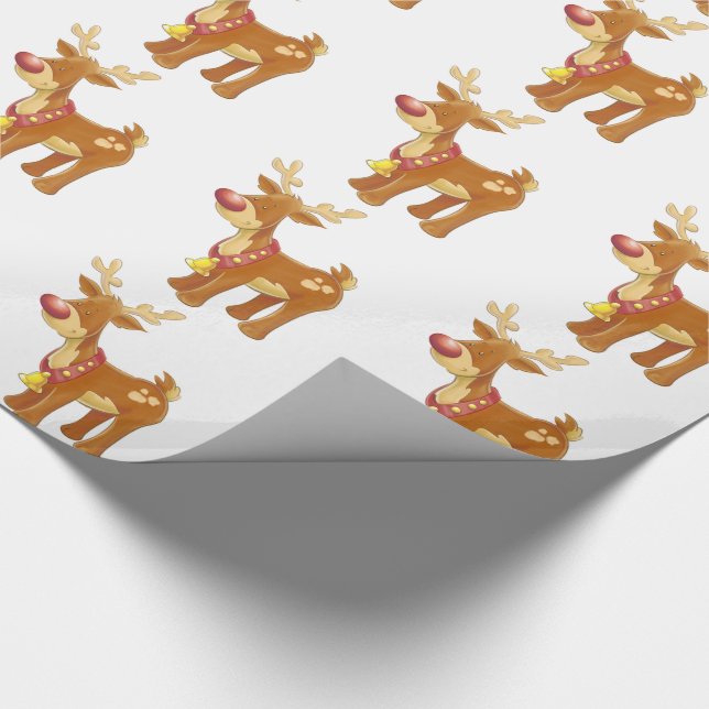 Papel De Regalo Envoltura/Rudolph de regalo de los navidades (Esquina)
