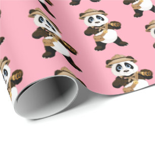 Papel De Regalo Envolver el oso de papel-panda