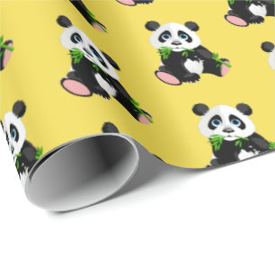Papel De Regalo Envolver el oso de papel-panda